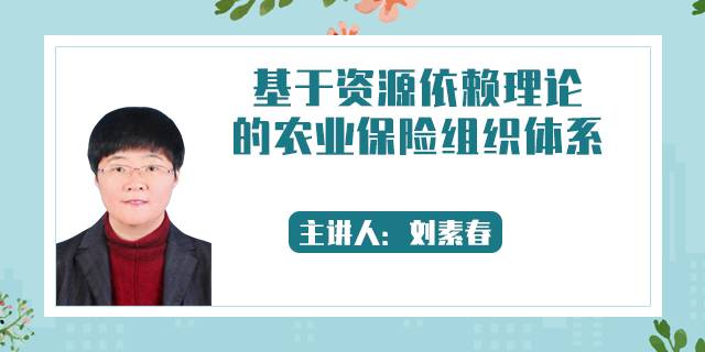 基于资源依赖理论的农业保险组织体系