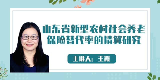 山东省新型农村社会养老保险替代率的精算研究