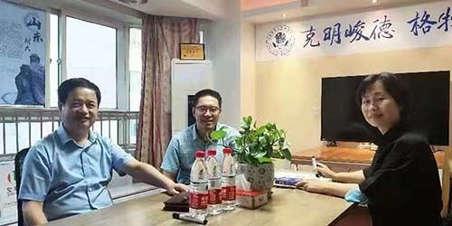 光大永明省公司孙总,京东保险代理省公司李总,永诚保险济南张总莅临指导